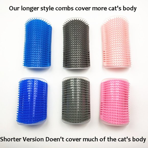 Longer Style Cat Self Groomer Full Body Brush Corner Mount Grooming Comb… - Picture 4 of 15